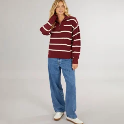 Bench Damen Margita Pullover Burgunderrot