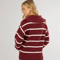 Bench Damen Margita Pullover Burgunderrot
