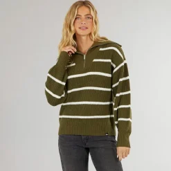 Bench Damen Margita Pullover Dunkles Oliv