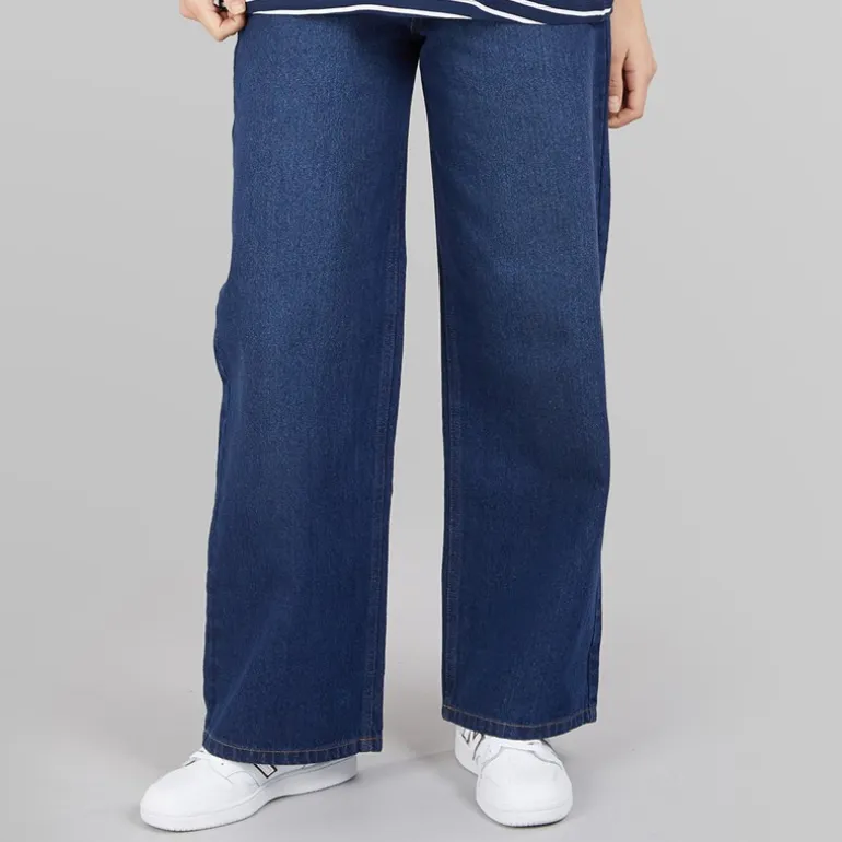 Bench Damen Maxina Weite Hose Jeans Dunkelblau
