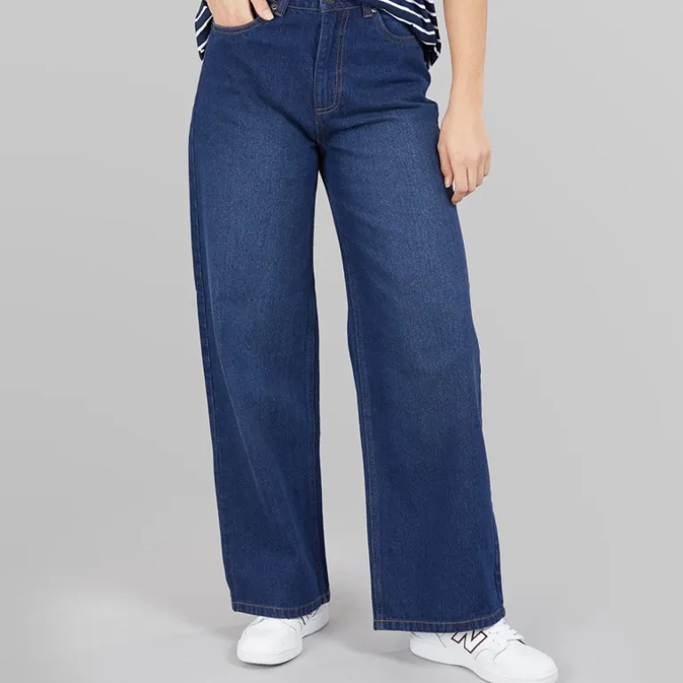 Bench Damen Maxina Weite Hose Jeans Dunkelblau