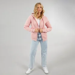 Bench Damen Mintz Teddy gefütterter Reißverschluss Hoodie Blush