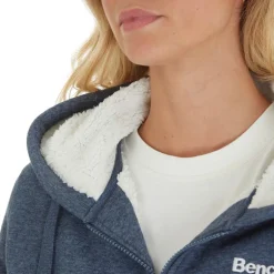 Bench Damen Mintz Teddy gefütterte Kapuzenjacke Navy Marl