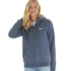 Bench Damen Mintz Teddy gefütterte Kapuzenjacke Navy Marl