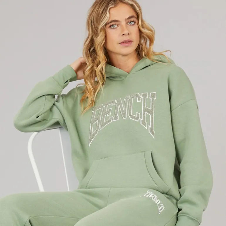 Bench Damen Riddy Oversized Hoodie Sage Green