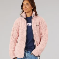 Bench Damen Sherpa Fleece Jacke Rosa