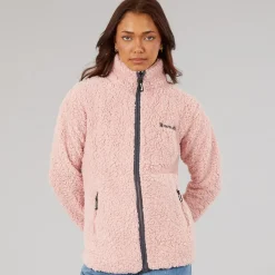 Bench Damen Sherpa Fleece Jacke Rosa