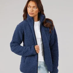 Bench Damen Sherpa Fleece Jacke Marine