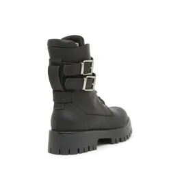 Bench Damen Tatton Schnallen Biker Stiefel Schwarz