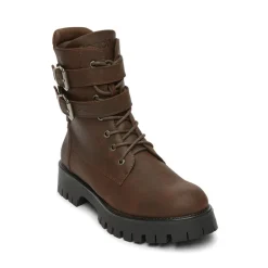 Bench Damen Tatton Schnallen Biker Stiefel Braun