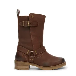 Bench Damen Wardour Schnallen Biker Stiefel Braun