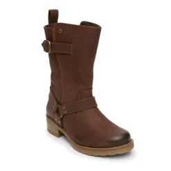 Bench Damen Wardour Schnallen Biker Stiefel Braun