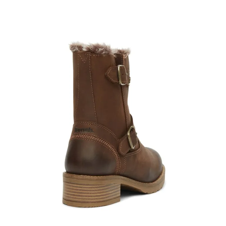 Bench Damen Warley Schnallenstiefel Braun