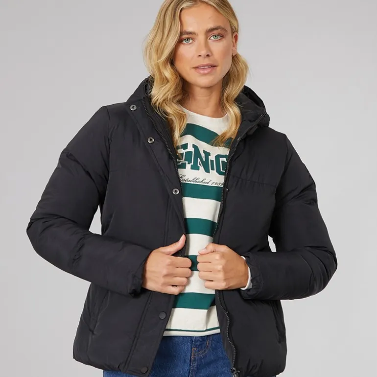 Bench Damen Willah Kurze Steppjacke Schwarz