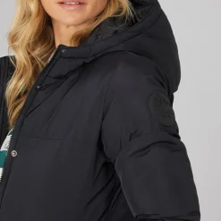 Bench Damen Willah Kurze Steppjacke Schwarz