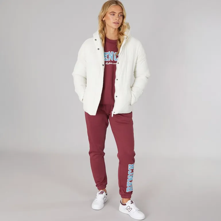 Bench Damen Willah Kurze Steppjacke Winter Weiss