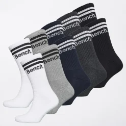 Bench Herren Addo Zehnerpack Gepolsterte Crew Socken Mixed