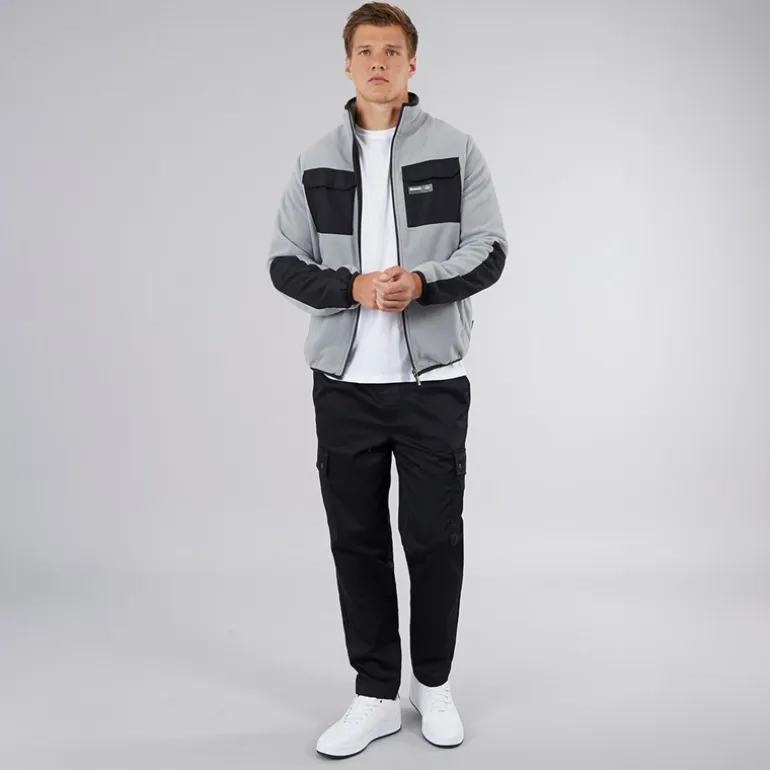Bench Herren Anders Trichterhals Fleece Rund Grau
