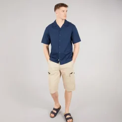 Bench Herren Auxin Hemd mit kurzem Arm Blau