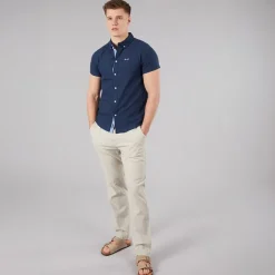 Bench Herren Bowdon Kurzarm Hemd Marineblau