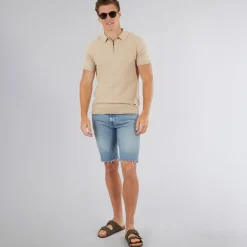 Bench Herren Brescia Strick Polohemd Stone