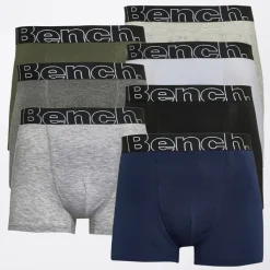 Bench Herren Burchard 7er-Pack Boxers Ecru Melange/Khaki/Weiß/Anthrazit Melange/Schwarz/Grau Melange/Marine