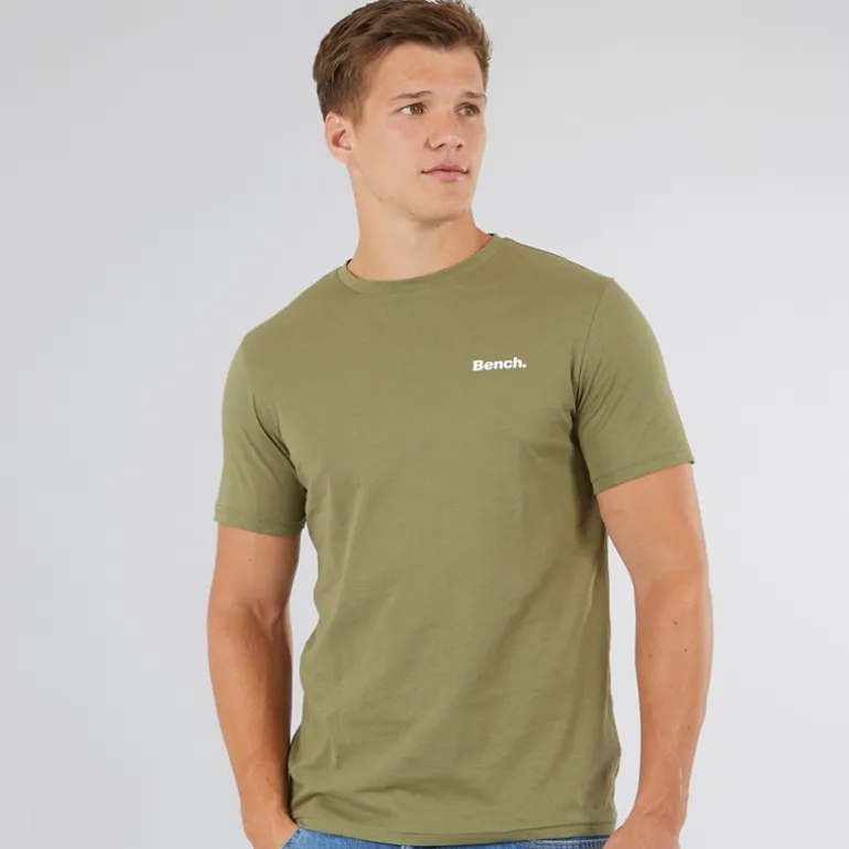 Bench Herren Envoy Fünf-Pack T-Shirts Schwarz/Hell Khaki/Weiß/Stein/Stahlgrau