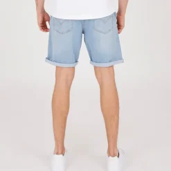 Bench Herren Javid Jeans Shorts Hellblau