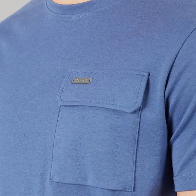 Bench Herren Ludar T Shirt Und Shorts Set Mid Blue