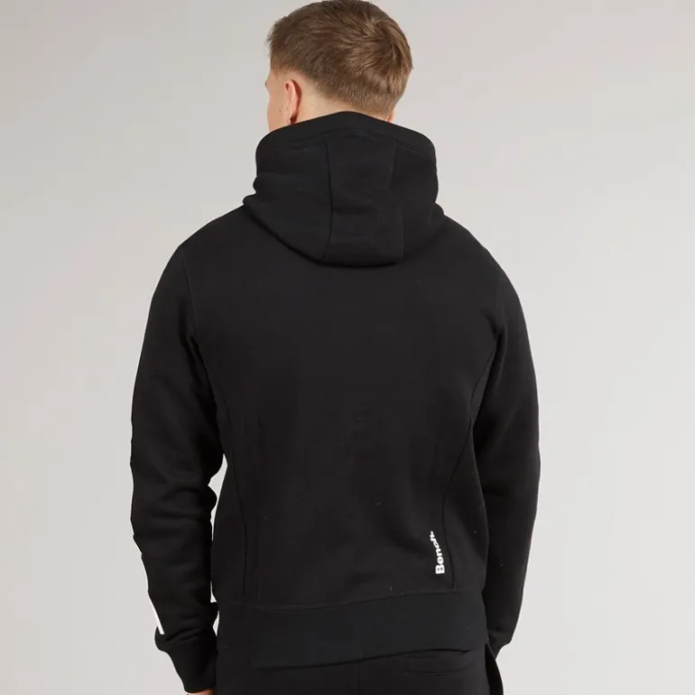 Bench Herren Maslow 22 Zip Through Hoodie Schwarz