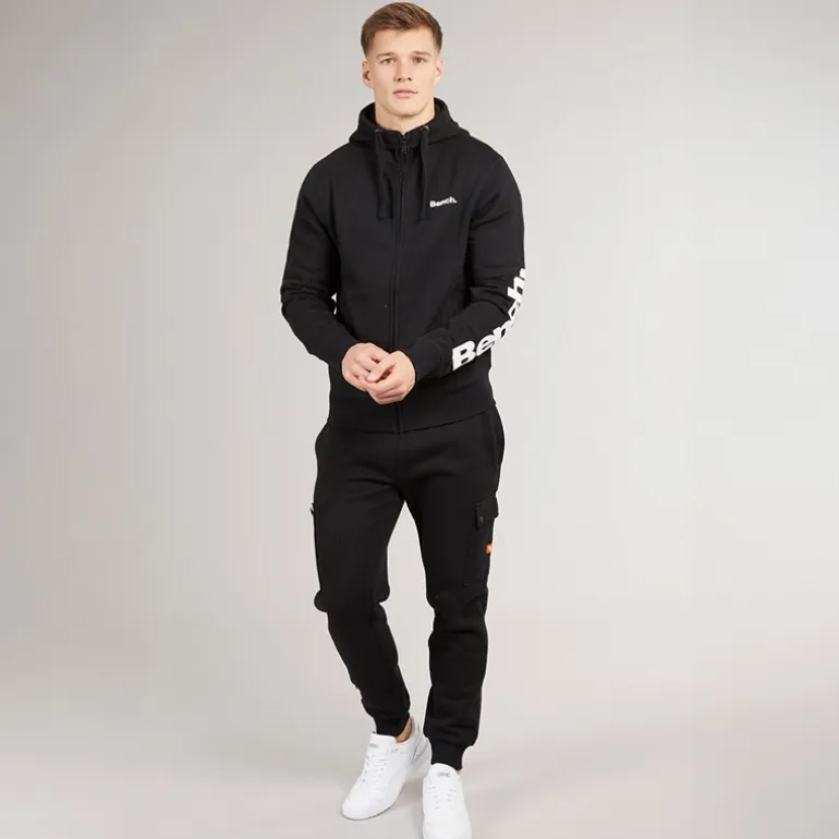 Bench Herren Maslow 22 Zip Through Hoodie Schwarz