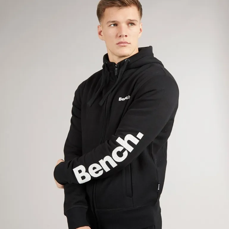 Bench Herren Maslow 22 Zip Through Hoodie Schwarz
