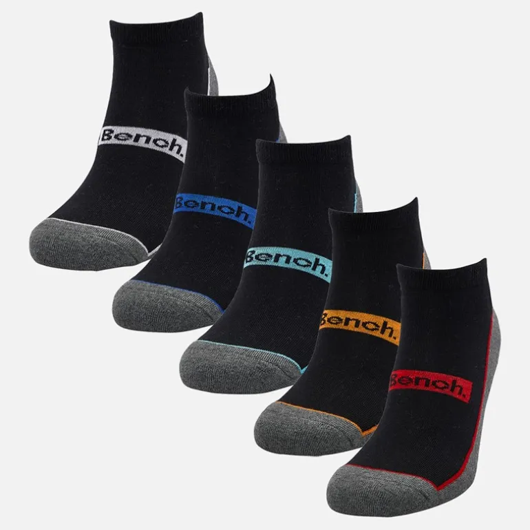 Bench Herren Morin Zehnerpack Turnschuh Socken Mit Frottee Fussbett Schwarz