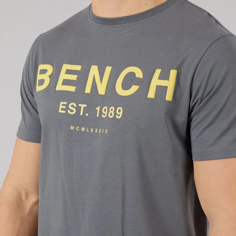 Bench Herren Nuvero T Shirt Und Shorts Set Steel Grey
