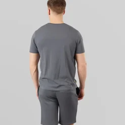 Bench Herren Nuvero T Shirt Und Shorts Set Steel Grey