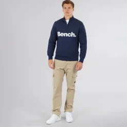Bench Herren Plinth Punkte 1 / 4 Reißverschluss Trichterkragen Sweatshirt Marineblau