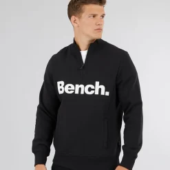 Bench Herren Plinth Punkte 1/4 Reißverschluss Trichterkragen Sweatshirt Schwarz