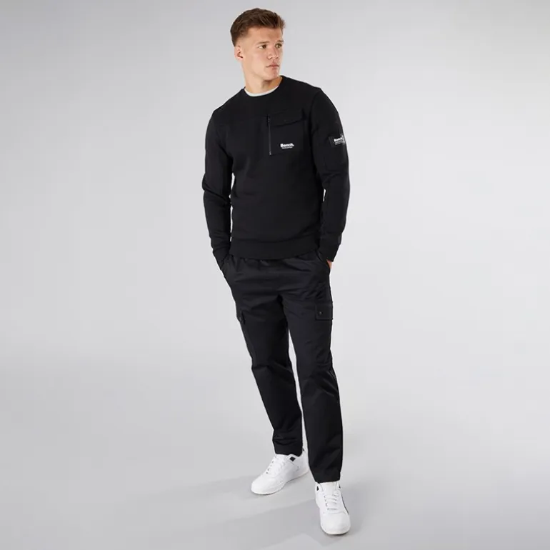 Bench Herren Rissio Utility Sweatshirt Schwarz