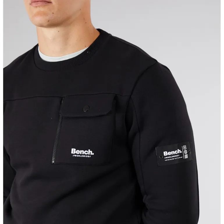 Bench Herren Rissio Utility Sweatshirt Schwarz