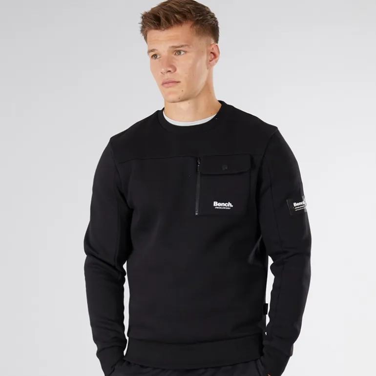 Bench Herren Rissio Utility Sweatshirt Schwarz