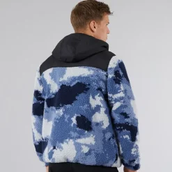 Bench Herren Sableo Fleece Kapuzenpullover Blau Camo