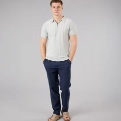 Bench Herren Semand Leinen Mischung Hose Navy