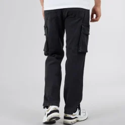 Bench Herren Serian Cargo Jeans Gewaschen Schwarz