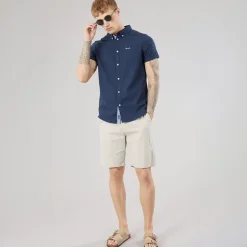 Bench Herren Setero Leinen Shorts Sand