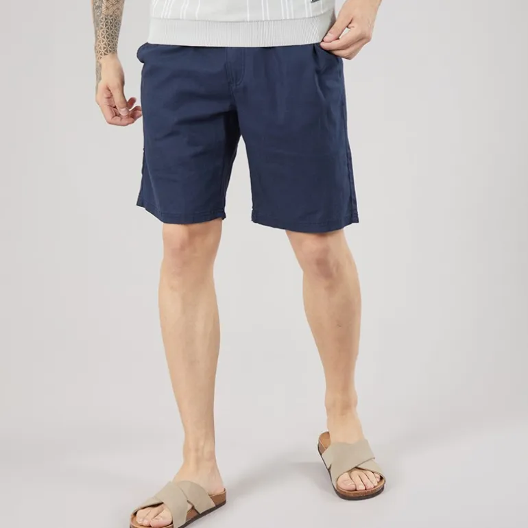 Bench Herren Setero Leinen Shorts Navy
