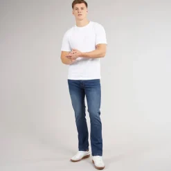 Bench Herren Stuart Jeans Gerader Schnitt Dunkelblaue Waschung