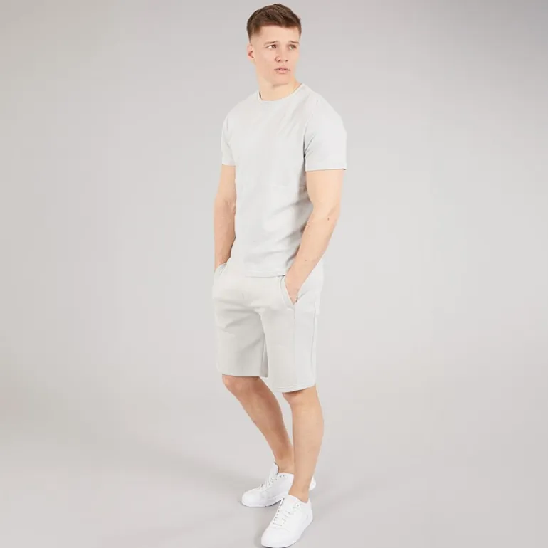 Bench Herren Varem T Shirt Und Shorts Set Set Frost Grey