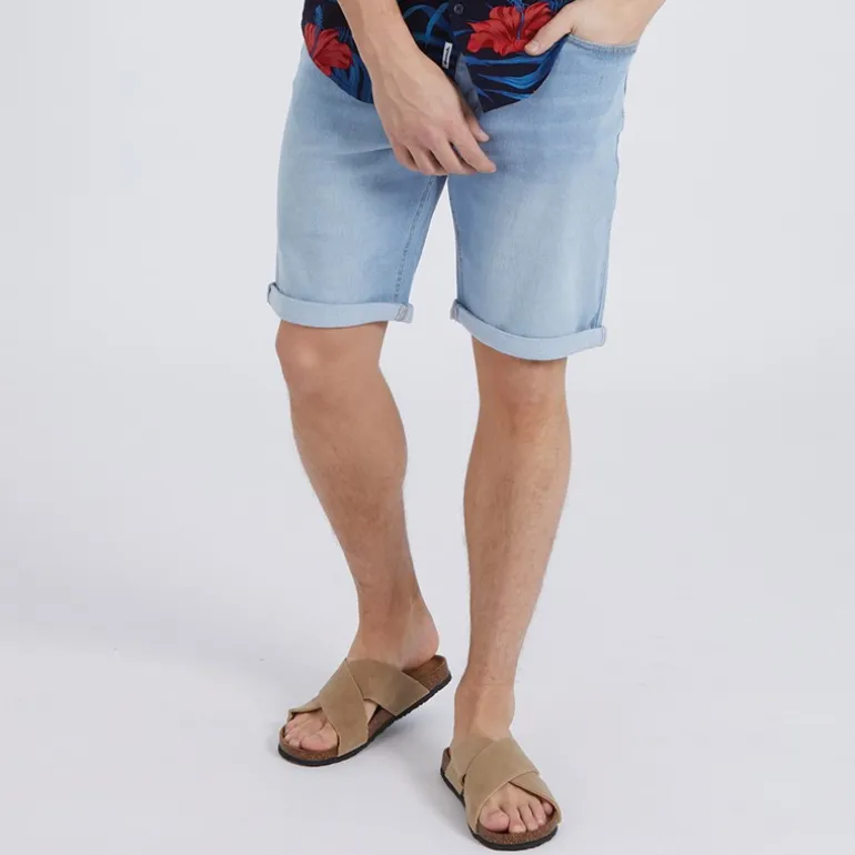 Bench Herren Vargel Shorts aus Denim Blau