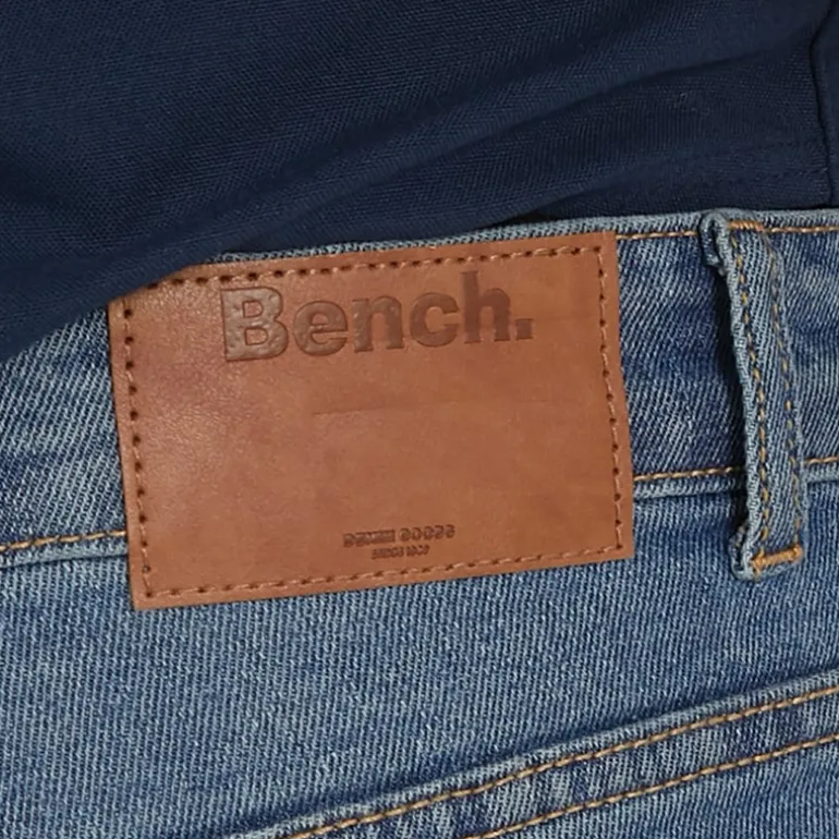 Bench Jeans Herren Stuart Straight Fit Mittelblau Waschung