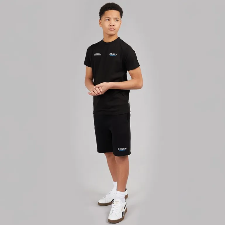 Bench Junge Biller T-Shirt und Shorts Set Schwarz